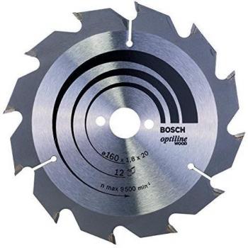 Bosch 2 608 641 170 - Hoja de sierra circular Optiline Wood - 160 x 20/16 x 1,8 mm, 12