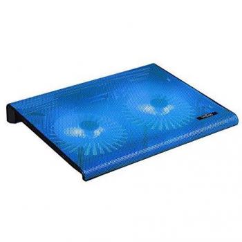 Base de refrigeración y soporte para portátil y vídeo-consolas con diseño elegante, 2 ventiladores con luz led, Laptop Cooling Pad 2 conexiones USB