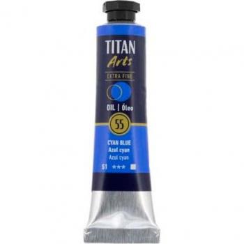 Tubo de pintura al óleo Titan 20ml azul cian