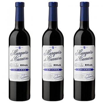 Marqués de Carrión Crianza - Vino Tinto D.O Rioja - Caja de 3 Botellas x 750 ml