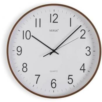 Reloj de Pared Versa Madera Oscura 40 cm Cuarzo MDF 5,5 x 40 x 40 cm