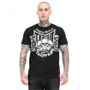 Camiseta de Manga Corta Tapout Adelantos Negra XL para Hombre