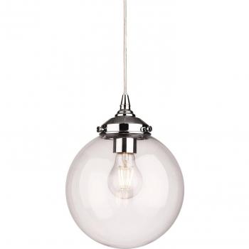 Lámpara colgante Sevilla Cromo cristal transparente 1 bombilla E27 26cm