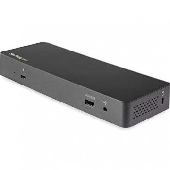 StarTech.com Docking Station Thunderbolt 3 con Vídeo Doble DisplayPort de 4K - Adaptable a USB 3.1 Gen1 y Gen 2 - USB Tipo C con PD - Reemplazado por TB3CDK2DHUE