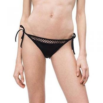 Calvin Klein Mesh String Side Tie Bikini-LR Bragas, Pvh Black, X-Small para Mujer