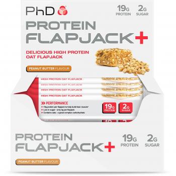 PhD Protein Flapjack+ Peanut Butter - 12 Barras