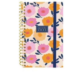 Agenda Espiral Design Collection 2025 Gala Catalán, semana vista horizontal, enero 2025 - diciembre 2025 (12 meses), tamaño E3-79x127 mm, multicolor, multilingüe