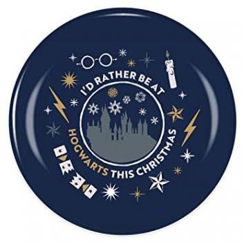 Plato Harry Potter Rather Be at Hogwarts - Vajilla oficial de Harry Potter, licencia oficial, diseño navideño