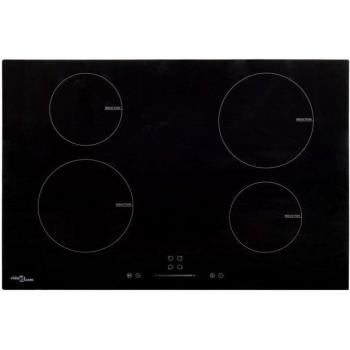 Placa de Inducción VidaXL 4 Zonas 77cm Negro