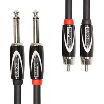 Cable de Interconexión Roland RCC-10-2R28 - 2 Jack Mono a 2 RCA, 3 m de Longitud