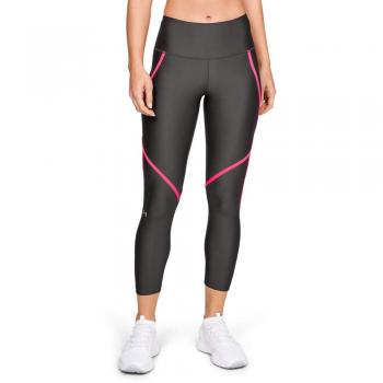 Under Armour UA HG Armour Ankle Crop Edgelit Capri, Mujer, Gris, XS