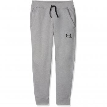 Under Armour EU Cotton Fleece Jogger Pantalón Largo, Niños, Gris