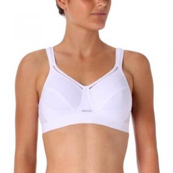 Active Classic Support Sports Bra - Women's Shock Absorber, White, Size 32A
