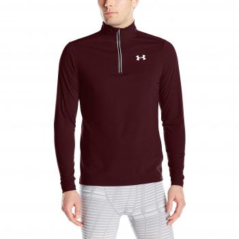 Under Armour Threadborne Streaker 1/4 Zip Parte Superior del Calentamiento, Hombre, Dark Maroon/Reflective