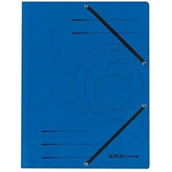 Carpeta Esquinera Herlitz Easyorga A4, Azul, con Goma Elástica
