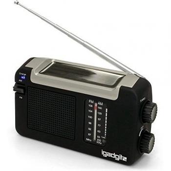 EcoZoom Versa Wind Up, Solar & USB Rechargeable Portable AM/FM Radio with 3-Year Warranty