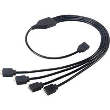 Cable Divisor y Extensión RGB LED Akasa de 50 cm - Negro