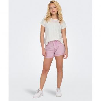 Only - Vaquero de mujer corto oversize rosa