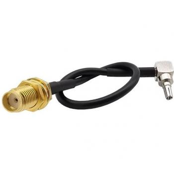 Cable Pigtail RG174 CRC9 a SMA 0-3 GHz con Conector Hembra para Adaptador de Router Modem HUAWEI PCI