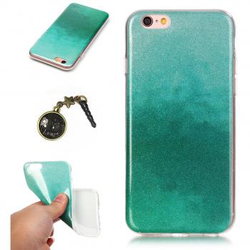 Carcasa blanda de poliuretano termoplástico transparente para Apple iPhone 6 de 4,7 pulgadas, ultradelgada, antigolpes, acabado brillante, varios diseños, incluye protector antipolvo negro 5
