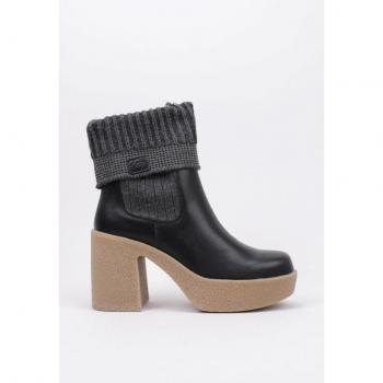 Botín Tacón Mujer Negro Top 3 22889 - Diseño Elegante y Cómodo
