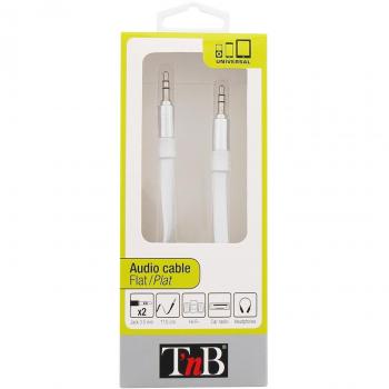 T ' NB JACKFLATWH 3,5 mm Jack Cable-blanco