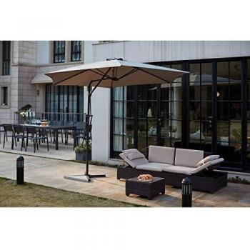 Parasol Redondo Alcudia Ø 3m con Apertura Innovadora Gris