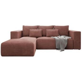 Sofá rinconero Arvada 116, con función de descanso y caja de ropa de cama, dimensiones 255 x 91 x 161 cm
