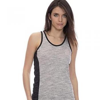 LEONE - Camiseta de Tirantes SportLab para Mujer - Negro Jet