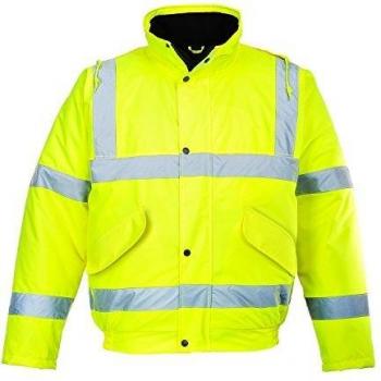 Cazadora Bomber Hi-Vis Amarilla Clase 3 300D con Capucha Talla XS