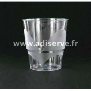 20 gafas Club con desechables de plástico lijado 22 cl
