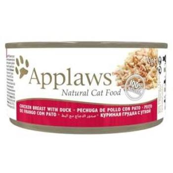 Applaws Lata Comida Húmeda para Gatos Adultos de Pollo y Pato 24x70g