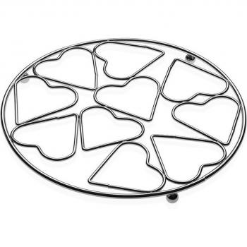 Versa Salvamantel Corazones Metal Acero 20x1x20 cm