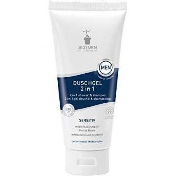 Bioturm 2in1 Shower Gel & Shampoo for Men - Sensitive Formula, 200 ml