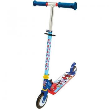 Smoby Spidey Patinete Infantil de 2 Ruedas con Manillar Ajustable, Ruedas Resistentes y Freno Trasero Azul