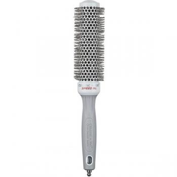 Cepillo redondo Olivia Garden Expert Blowout Shine 35mm blanco y gris