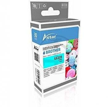 Cartucho de Tinta Cian Astar AS16010 - Compatible con Brother LC223C - 12 ml