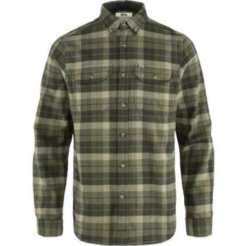 Camisa de Manga Larga Fjällräven Singi Heavy Flannel Marrón Verde Caqui - XXL