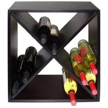 Vinotemp VT-DIAMONDBIN Wood Wine Rack Cube, 24-Bottle by Vinotemp