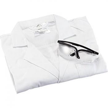 Dr. James Estudiante Laboratorio Kit - Bata de Laboratorio y Gafas de Protección S