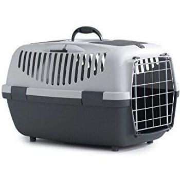 Beeztees Hummelladen Stefanplast Gulliver 2 Pet Carrier Grey with Metal Door 55 x 36 x
