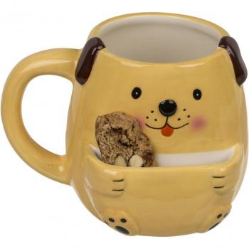 Taza Perro Amarilla con Compartimento para Galletas Out Of The Blue
