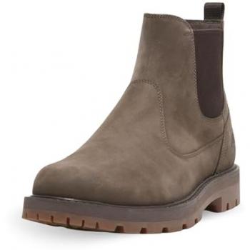 Timberland Britton Road Mid Chelsea Boots for Men - Dark Brown Nubuck, Size 41.5