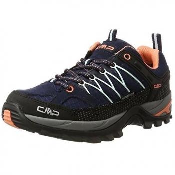 CMP Rigel Low Wmn Trekking Shoe WP, Zapatillas de Senderismo Mujer, B.Blue-Jade-Peach, 36 EU