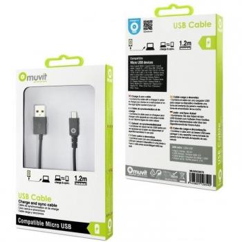 Muvit MUUSC0007 - Cable USB 30 Pin de 1A, Color Negro