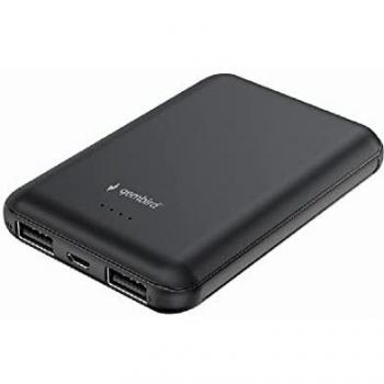 POWERBANK GEMBIRD 5000mAh 1x microUSB A 2X USB-A Negro