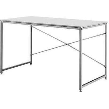 Mesa Escritorio Røros 120 x 60 x 72 cm - MDF y Metal - Blanco