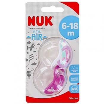 Nuk T2 - Chupetes de Silicona Happy Days, 6-18 Meses, Pack de 2 Unidades