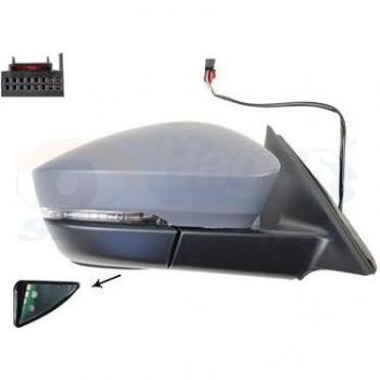 Espejo retrovisor VAN WEZEL 7643826, tipo: espejo retrovisor, características: diseñado para vehículos, incluye soporte de montaje, acabado en negro, ajuste manual o eléctrico (según modelo), vidrio convexo para mayor vis