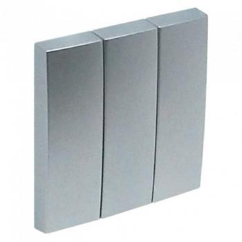 Tecla triple interruptor LOGUS 90 color aluminio EFAPEL 90661 TAL